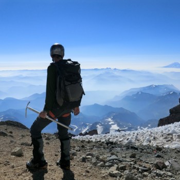 Rob Looking at Mt Adams