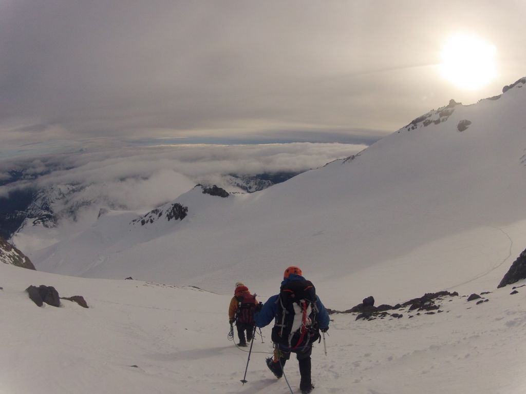 The climb down from Ingraham Glacier was very picturesque