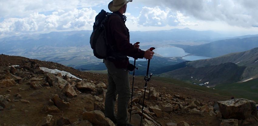 Standing on the Mt Elbert Summit