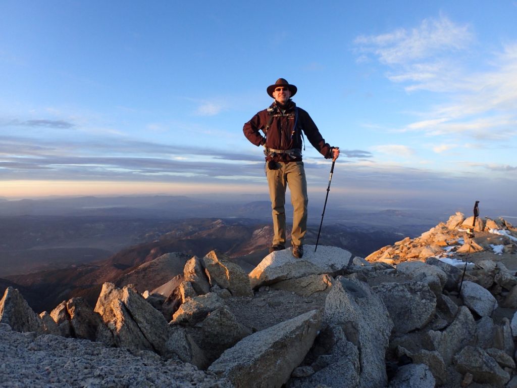 Boundary Peak - Robert Danger Byrd standing on Summit