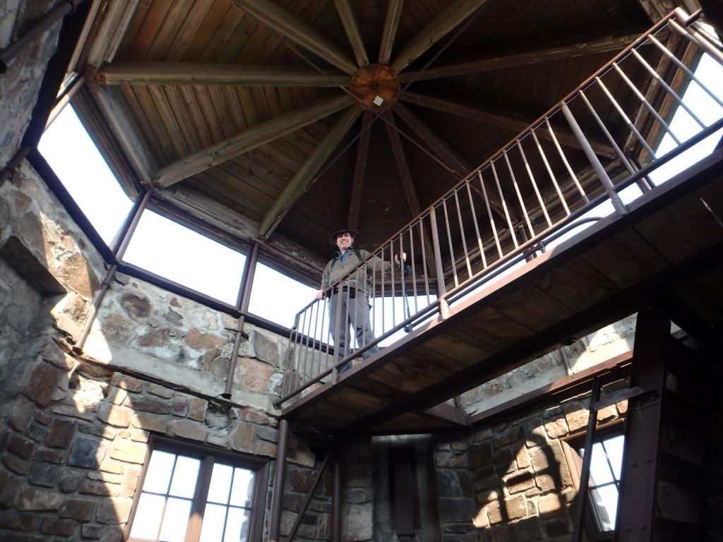 The top of South Dakota inside the Fire Tower.