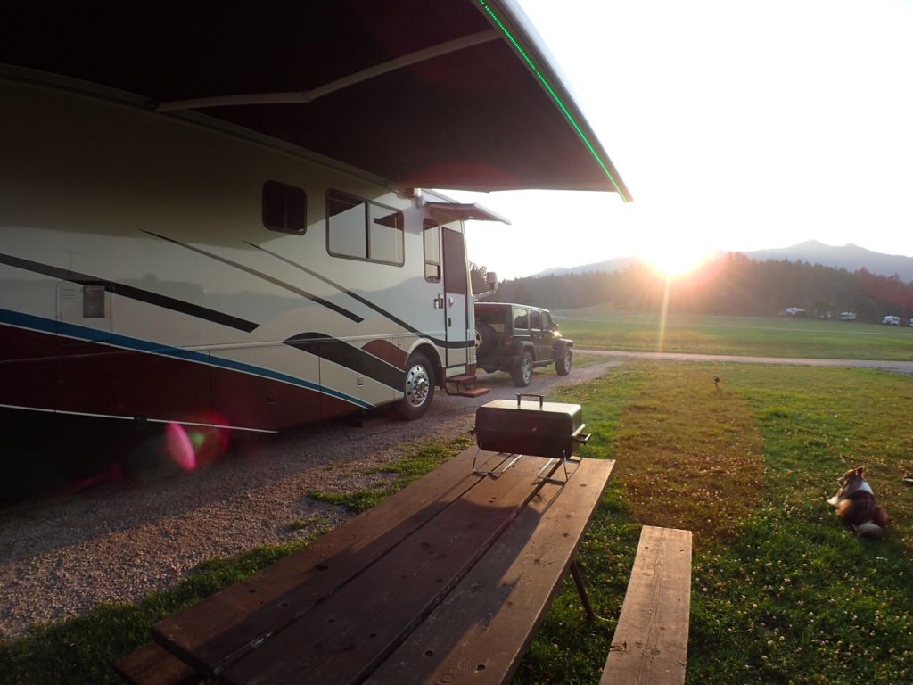 South Dakota Rafter J Campground Table