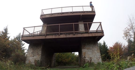 Standing on Spruce Knob Summit