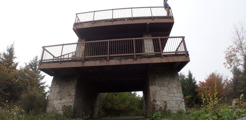 Standing on Spruce Knob Summit