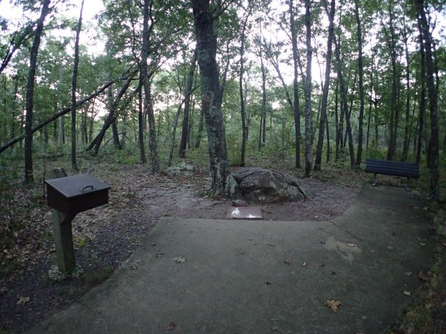 The highpoint area, replete with bench