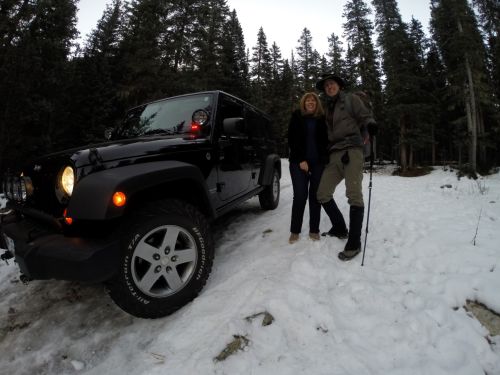 Susan & Robert at the difficult to reach Wheeler Peak Trailhead