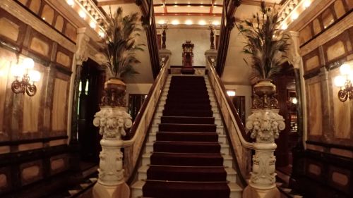 The central staircase of the Richard H. Driehaus Museum.