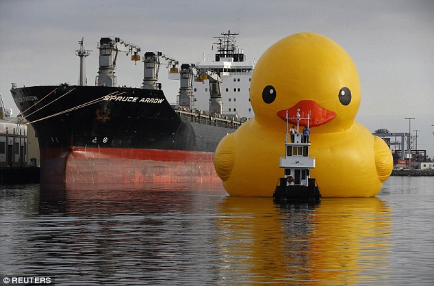 The giant rubber duck that caused all the trouble.
