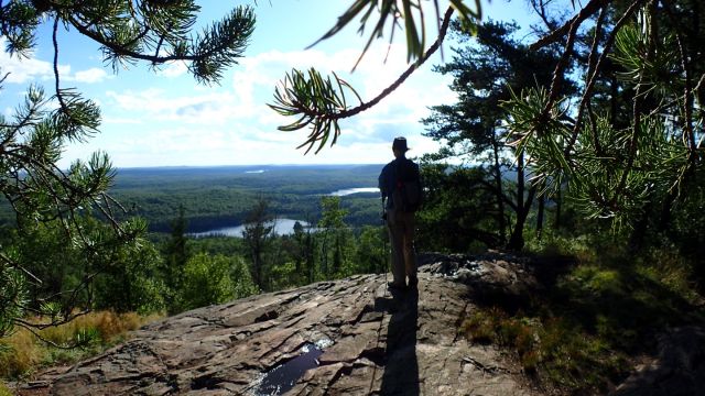 A secnic overlook just below the summit