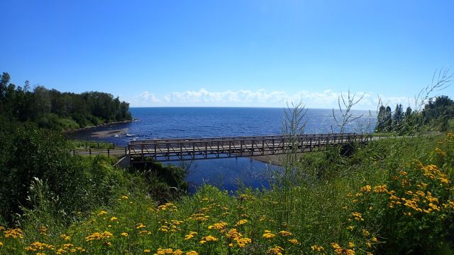 The drive along the shores of Lake Superior was pleasant, with many scenic areas along the way.