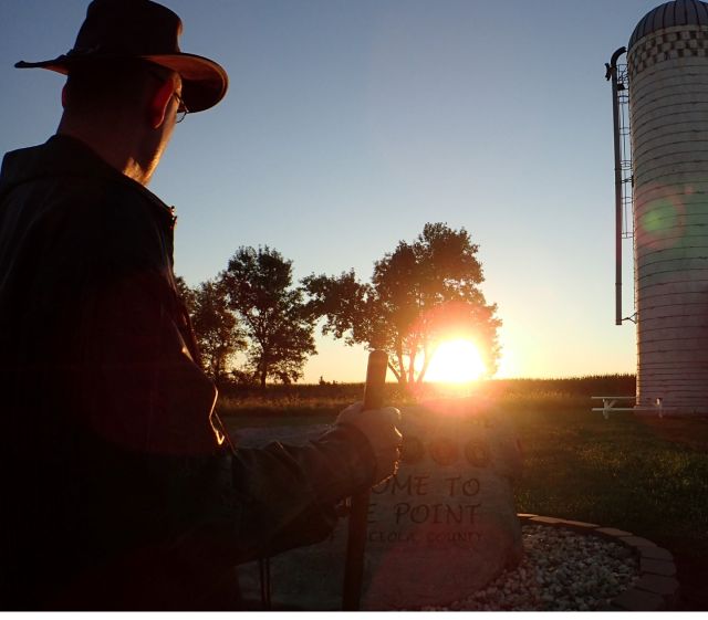 Silos and sunrises, a match made in heaven.