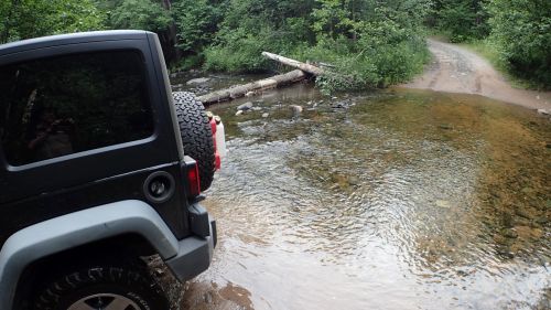Another water crossing, no problem for the Jeep Rubicon.