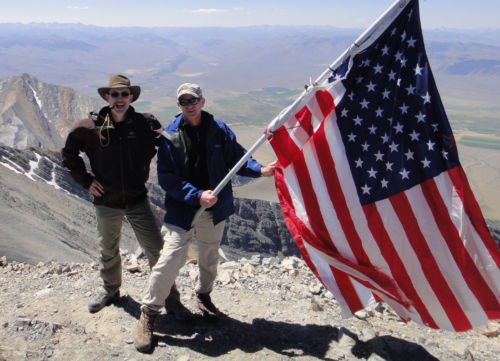 Danger and Rick standing on the 12,662' summit of Borah Peak