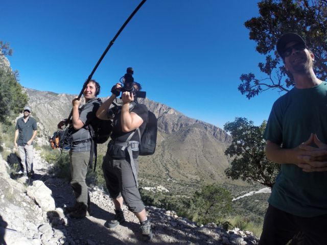 The PBS crew who interviewed Danger on the way down the mountain.