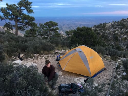 Danger at the 8,100' campsite.